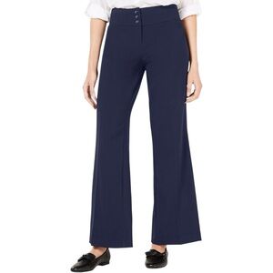 Style & Co Navy Blue Mid Rise Wide Leg Pants Size 4L